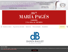 Tablet Screenshot of danzaballet.com